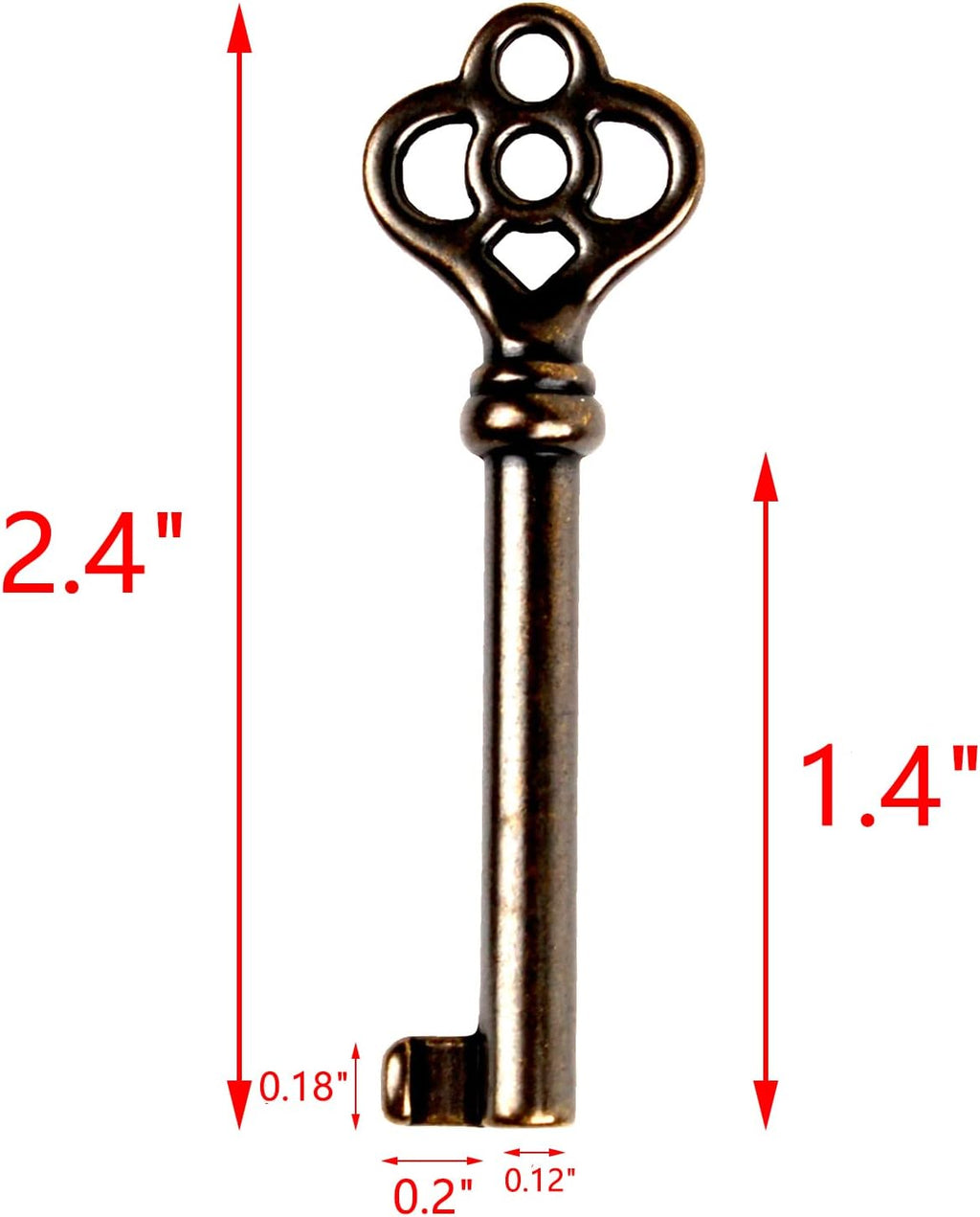 Skeleton Key Set for Antique Furniture and Cabinets 6 Keys k7