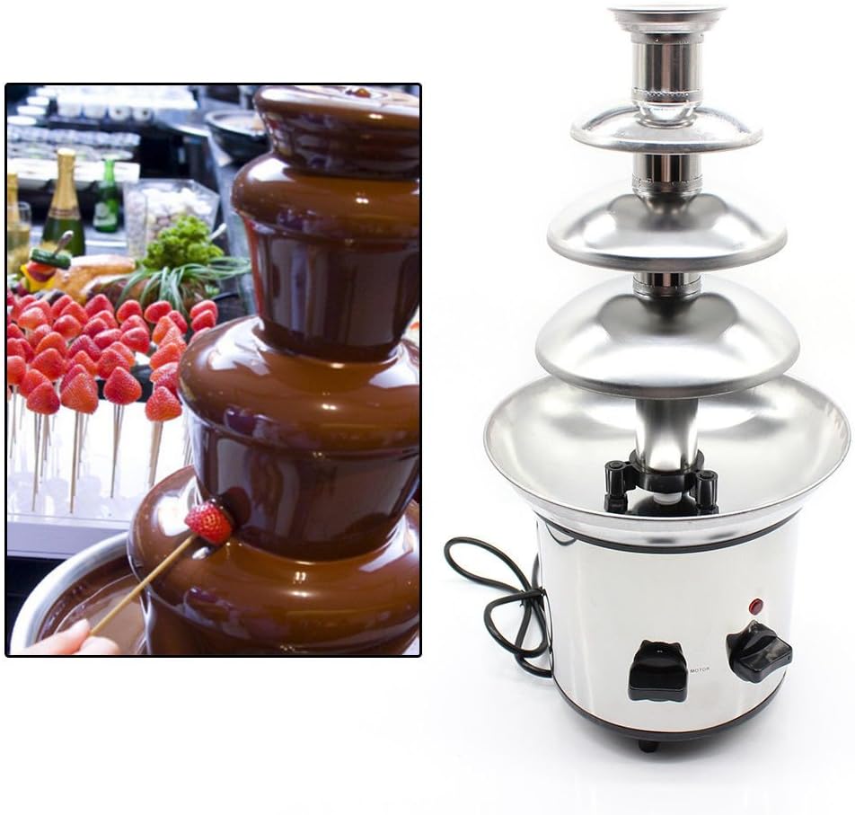 Chocolate Fondue Fountain Electric Stainless Steel k7m