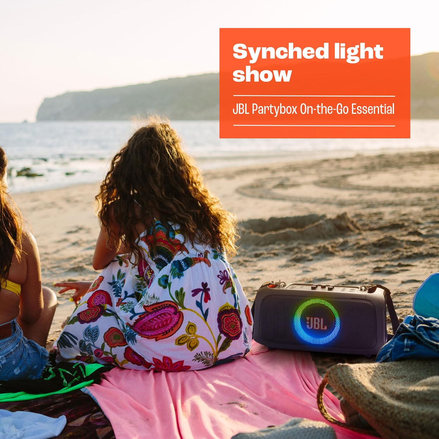 Portable party speaker with built-in lights and wireless mic a7k