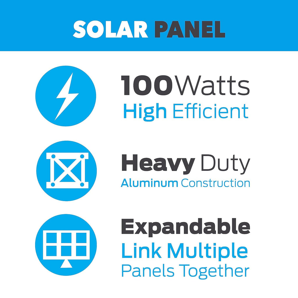 Solar Panel 100W Portable for RV Power Station Black k7