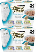 Purina Fancy Feast Grilled Seafood Collection Gourmet Wet Cat Food Variety Pack, 3 OZ Cans, 24 CT, 2-Pack