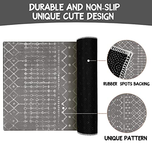 Boho Kitchen Mat Set of 2 Non Skid Washable Runner Rugs7k
