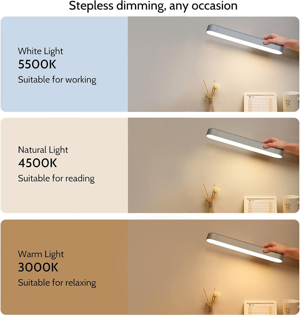 Closet Stick on Light, LED Dimmable Under Cabinet Wireless, Magnetic Night Light Bar with Rechargeable Battery, Counter for Kitchen Stairs Hallway Sink k7