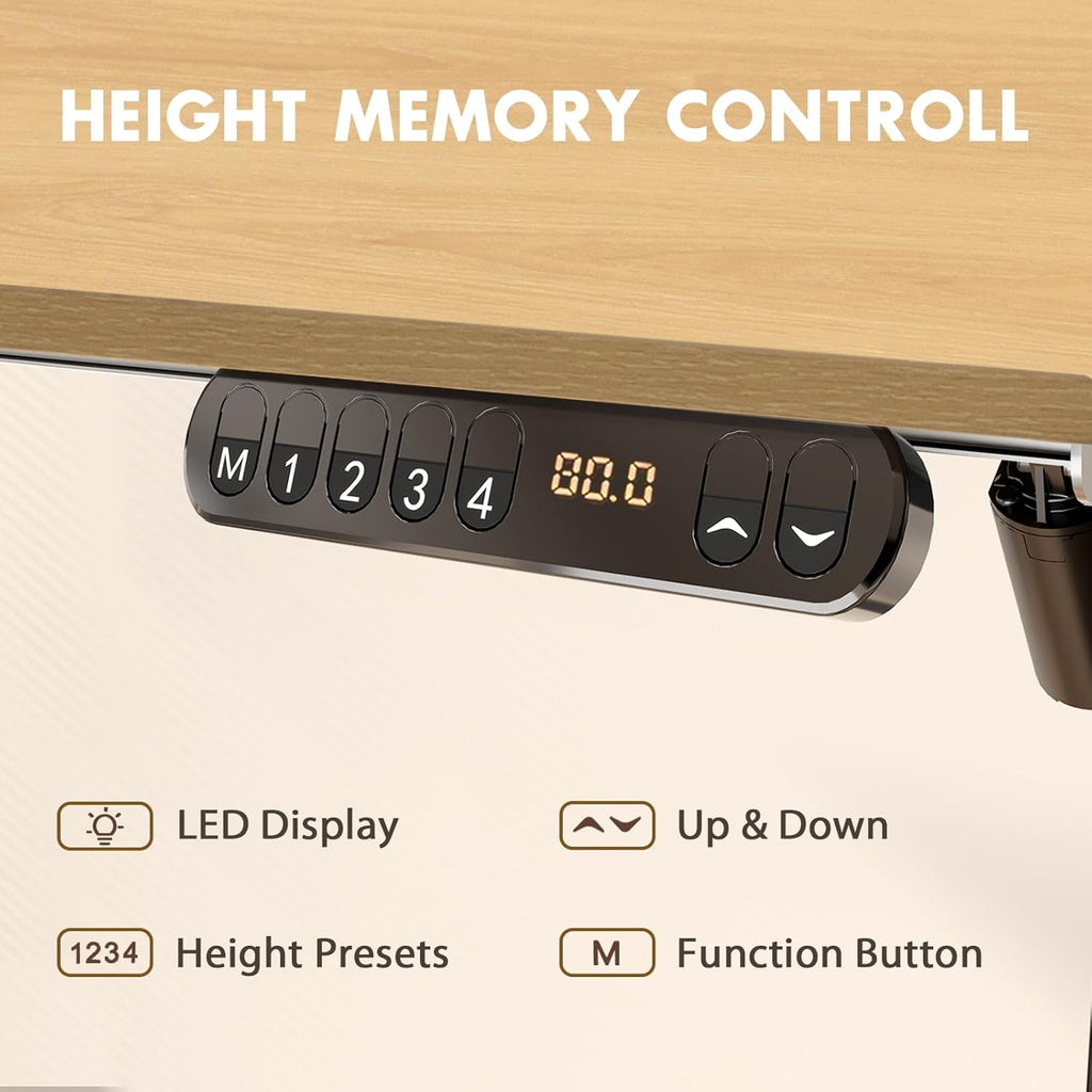 Adjustable Standing Desk 48 x 24 Maple k7p