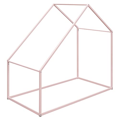 Kids Metal Montessori Day Bed with Trundle Twin White k7p