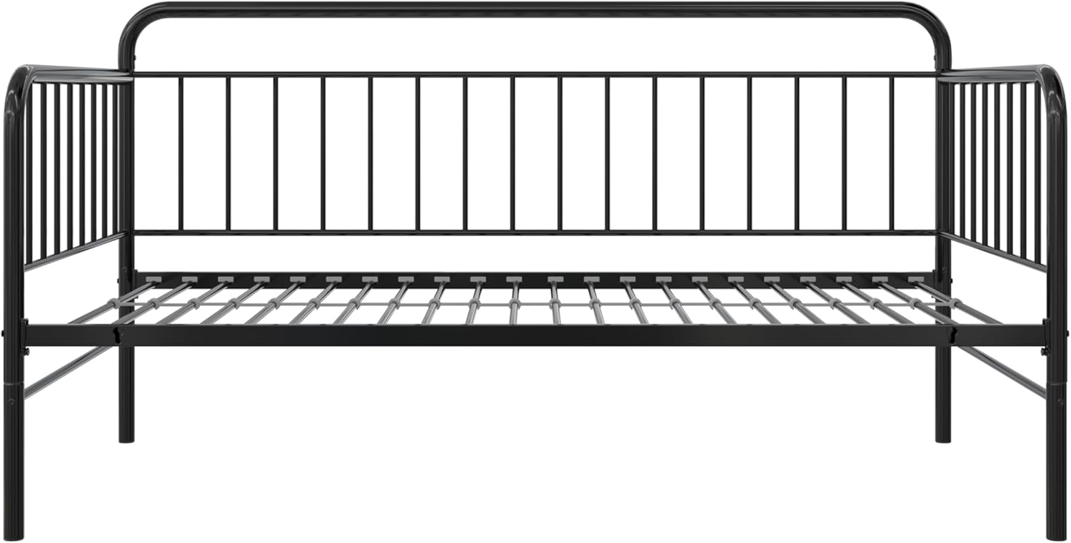 Metal Daybed with Pop Up Trundle Twin Black k7