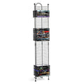 Atlantic Nestable 32 Blu-Ray Rack - Space Saving Modern Design, Durable Steel Construction PN63712046 in Black