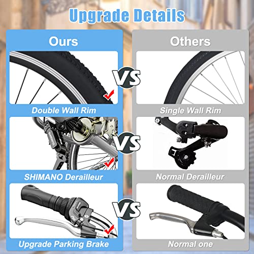 Adult Tricycle 7 Speeds Three Wheel Bike for Seniors k9