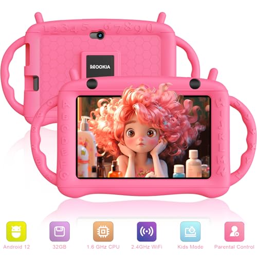Kids Tablet 7 inch Learning Tablet with Drop-Proof Case Pink k7