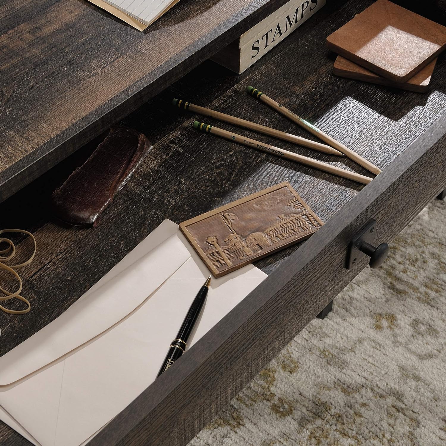 Desk with Carbon Oak Finish k7m