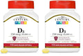 21st Century Vitamin D3 250 mcg (10,000 IU) Rapid Release Softgels, 110 Count
