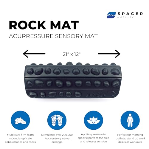 Rock Mat for Foot Stimulation and Tension Relief Firm Foam q7