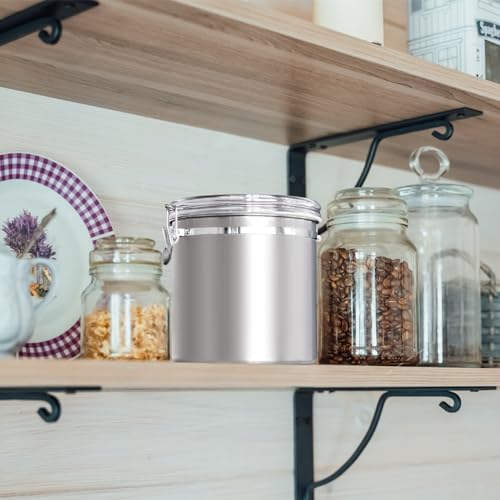 Stainless Steel Airtight Canister 165oz with Clear Lid k7p