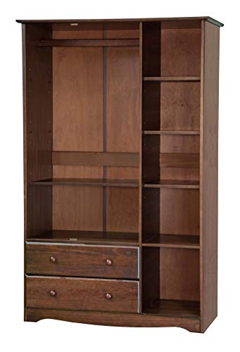 Solid Wood Armoire Wardrobe Closet with Shelves and Drawers k7