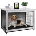 Arlopu Dog Crate Furniture Wooden End Table Indoor Dog Kennel - Pet Supplies online store