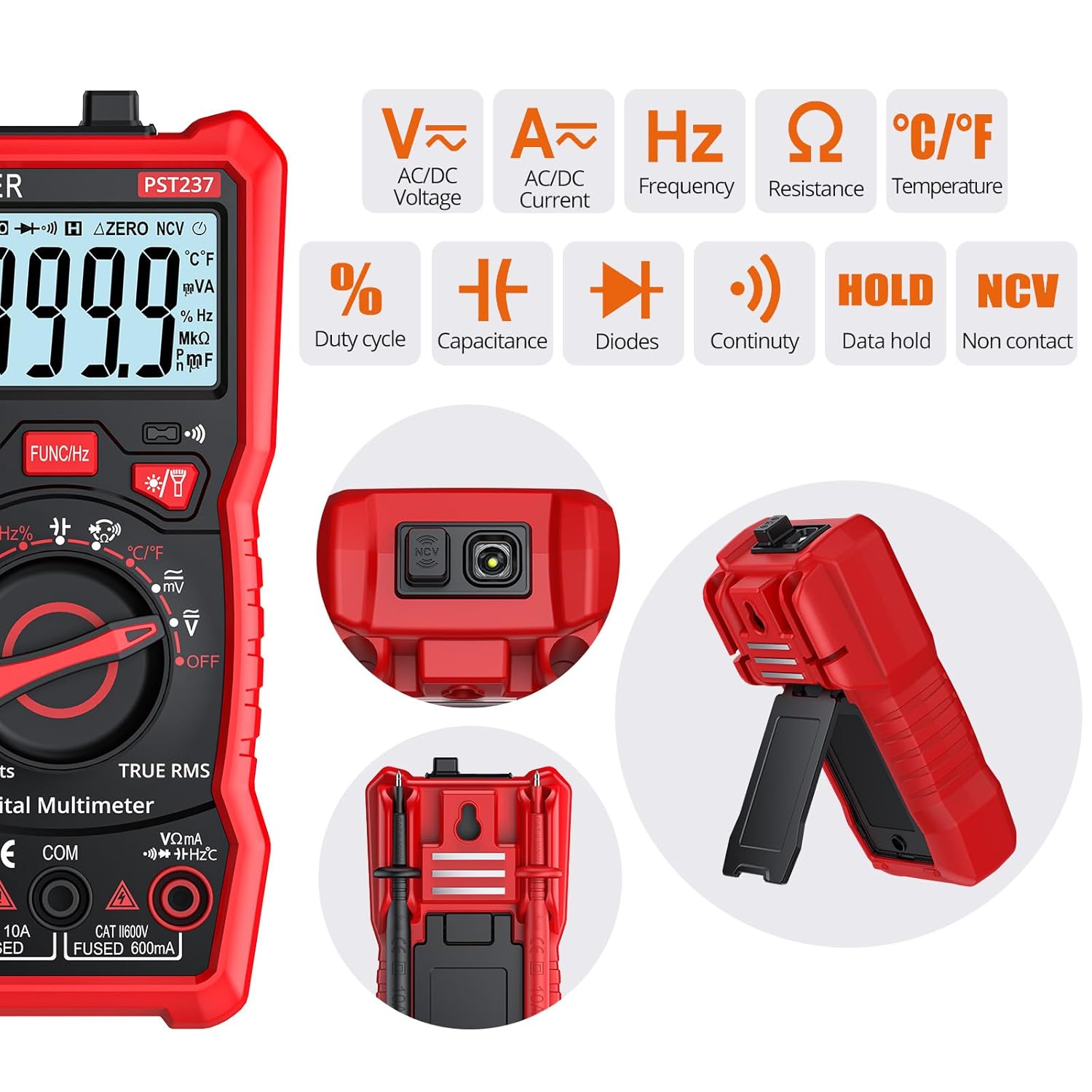 Digital Multimeter 6000 Counts TRMS NCV Tester k7