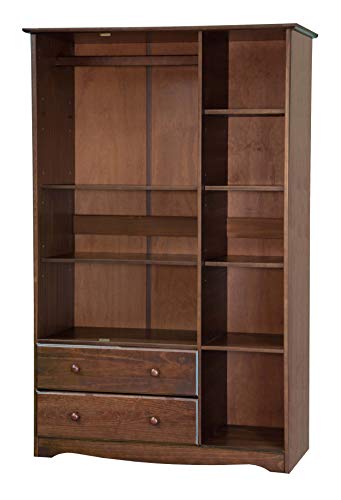 Solid Wood Armoire Wardrobe Closet with Shelves and Drawers k7