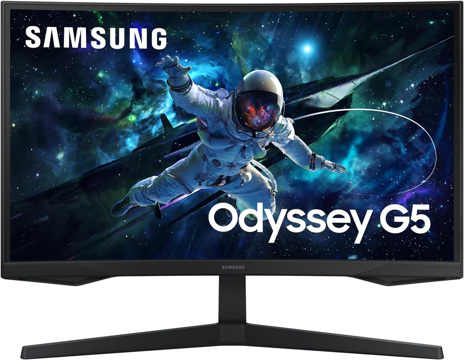 SAMSUNG Odyssey G55C 32"" 1440p HDR 165 Hz Curved Gaming Monitor (Renewed), black
