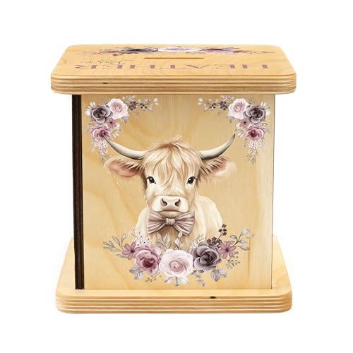 Wooden Piggy Bank for Kids, Personalized Handmade Gift Mallard Duck a7