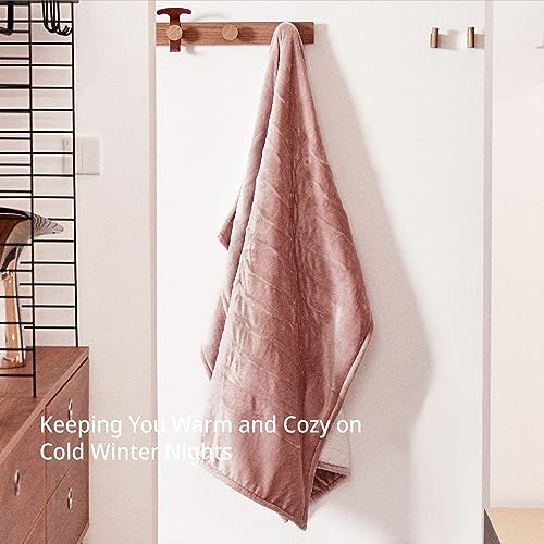Heated Throw Blanket 50x60 with 4 Heat Settings Grey k7m
