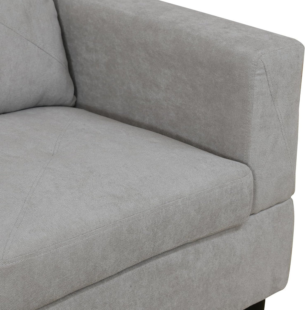 L-Shaped Corner Sofa with Left Chaise & Storage Ottoman k7m