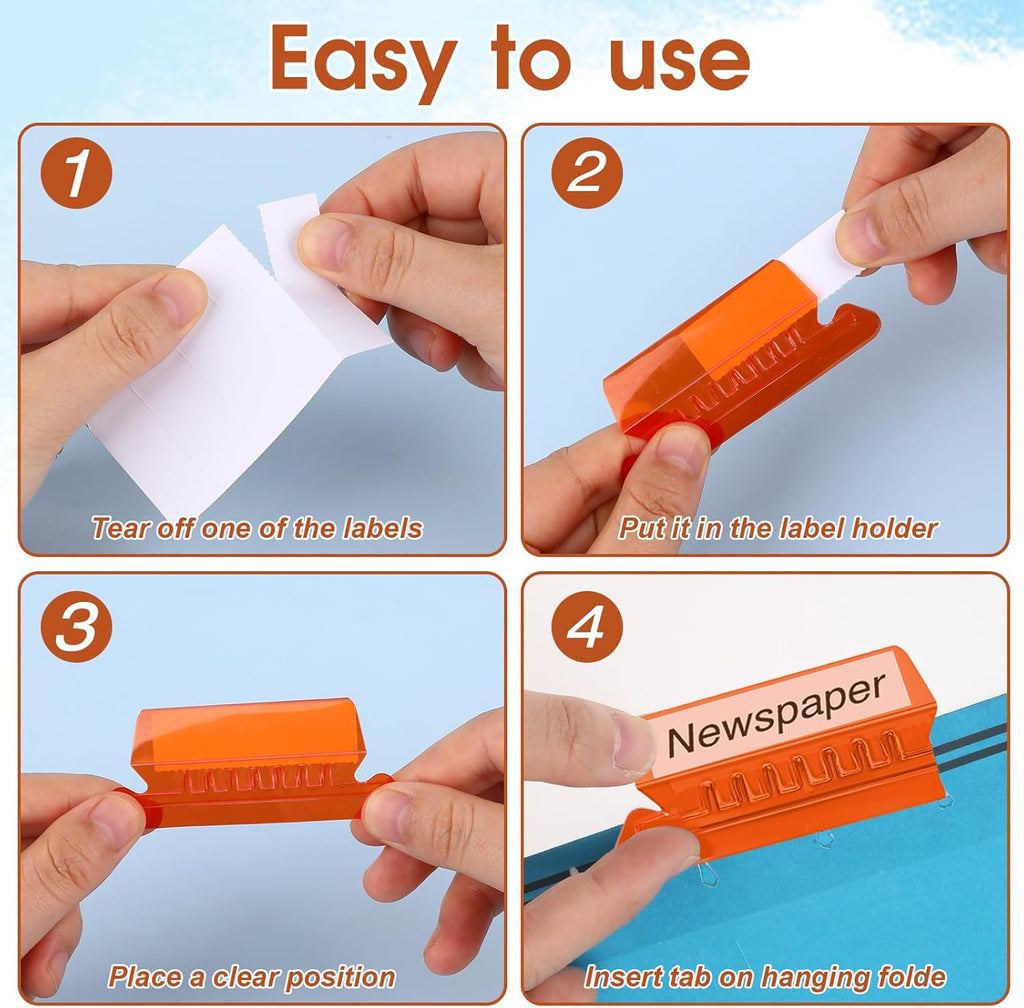 File Folder Labels Plastic Tabs Organizer 4-Inch k7