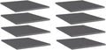 Bookshelf Boards,Shelf cabinets Organizers Storage Shelving Wall Decor Suitable for Storeroom Drawing Room Kitchenette Bathroom 8 pcs High Gloss Gray 15.7"x19.7"x0.6" Engineered Wood
