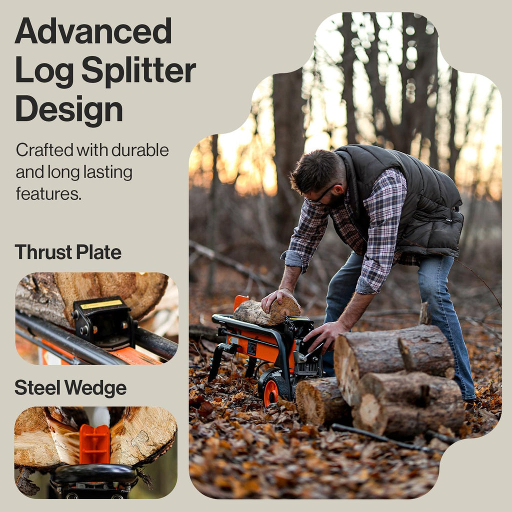 Electric Log Splitter 6 Ton Portable Horizontal A7k