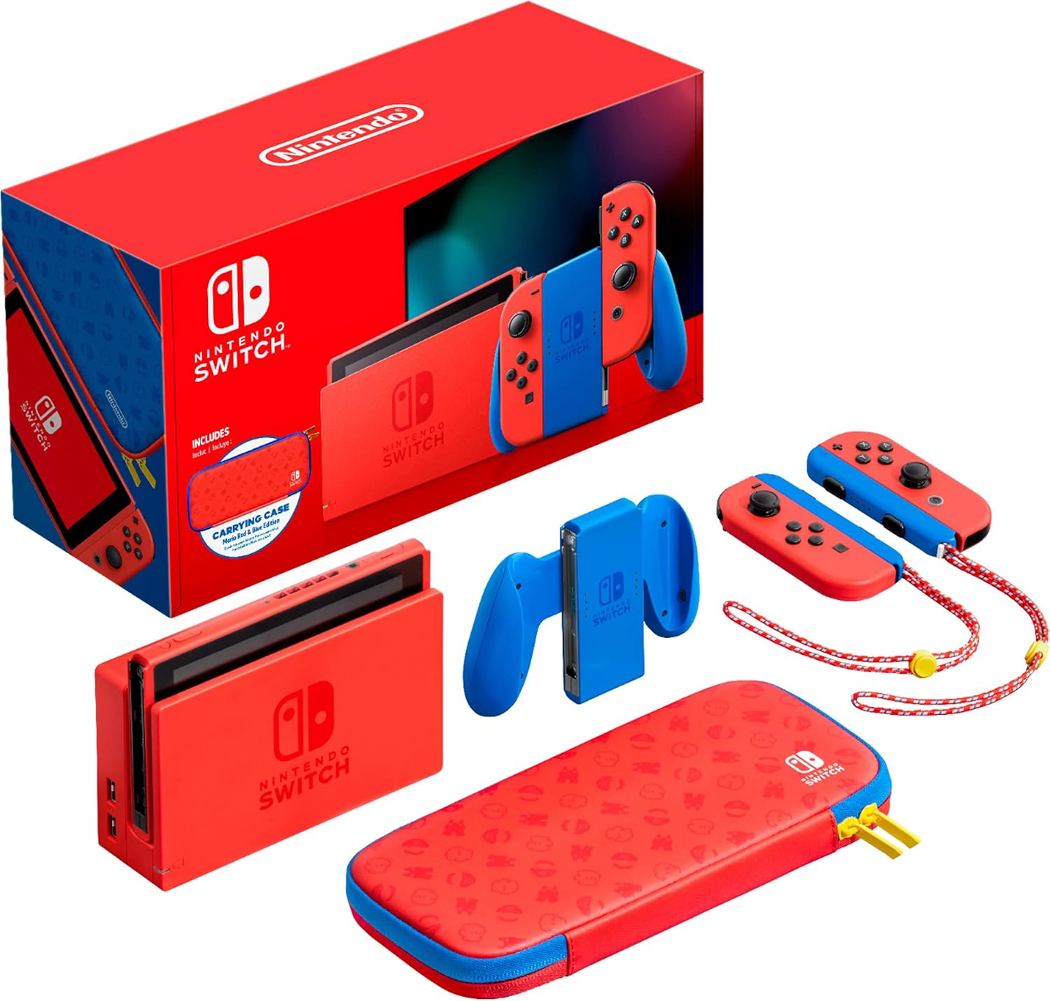 Mario Red & Blue Edition Console 32GB with Case k7