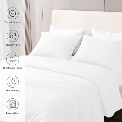 Queen Sheet Set 4-Piece Brushed Microfiber Deep Pocket Beige k7