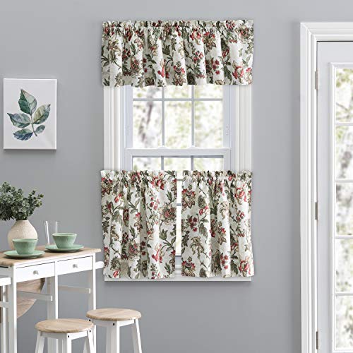 Curtain Floral Tailored Tier 56x24 a7