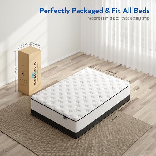 Full Size Hybrid Mattress 10 Inch Memory Foam Pocket Coils a7
