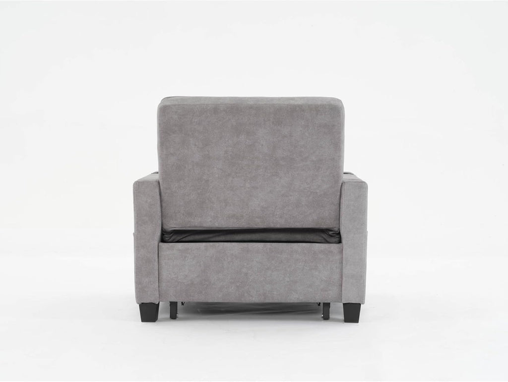 Convertible Sleeper Chair Bed 3-in-1 with USB Ports Light Grey a7