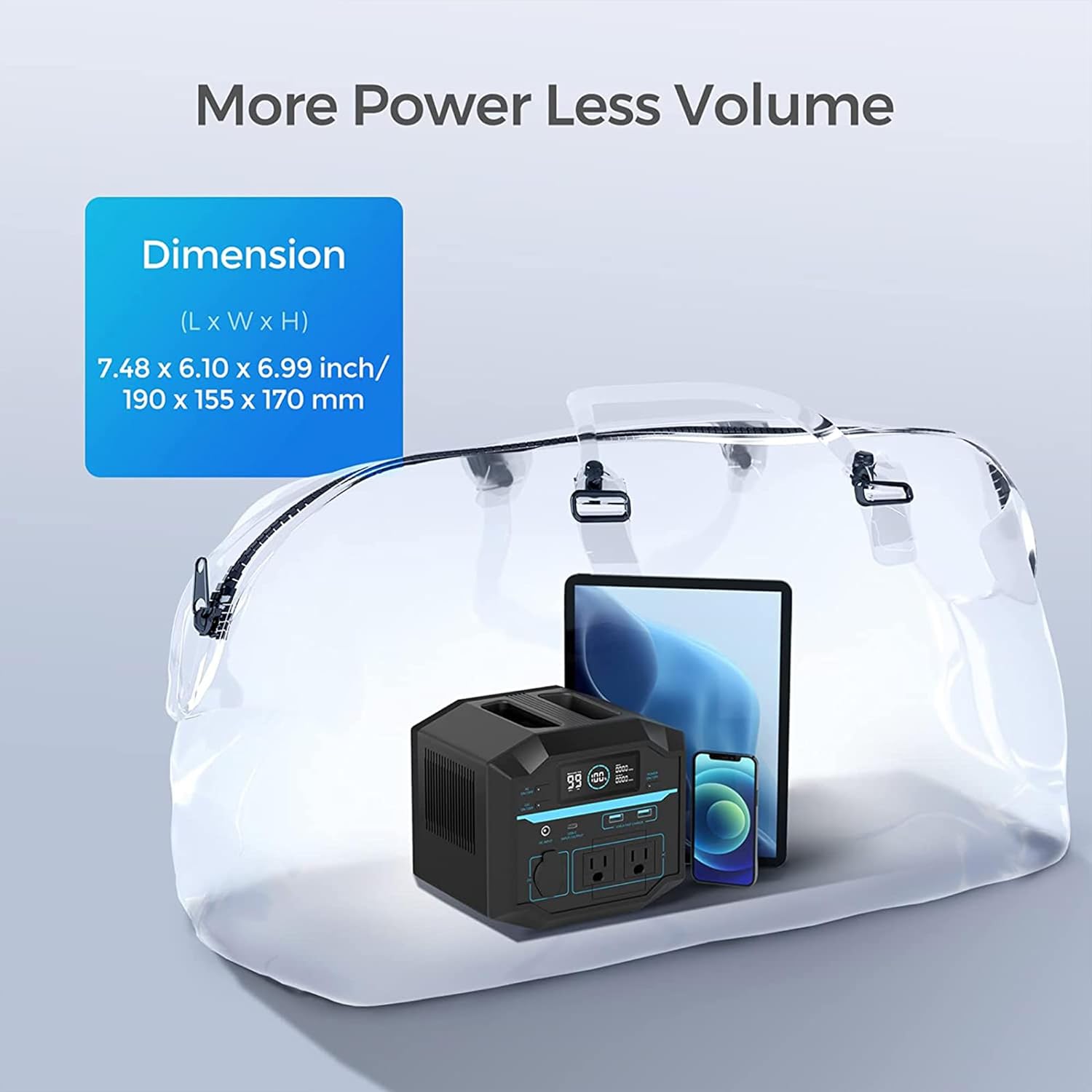 Portable Power Station 222Wh Lithium Battery Solar Generator a7