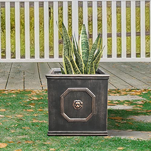 Concrete Planter with Drainage Hole for Indoor Outdoor Garden a7