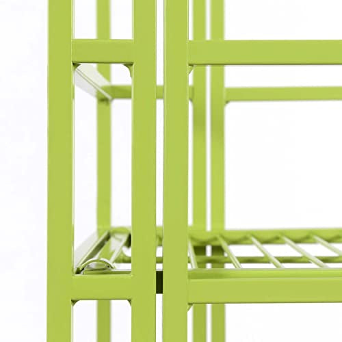Storage Shelves 5-Tier Folding Metal Shelving Cobalt Blue k7
