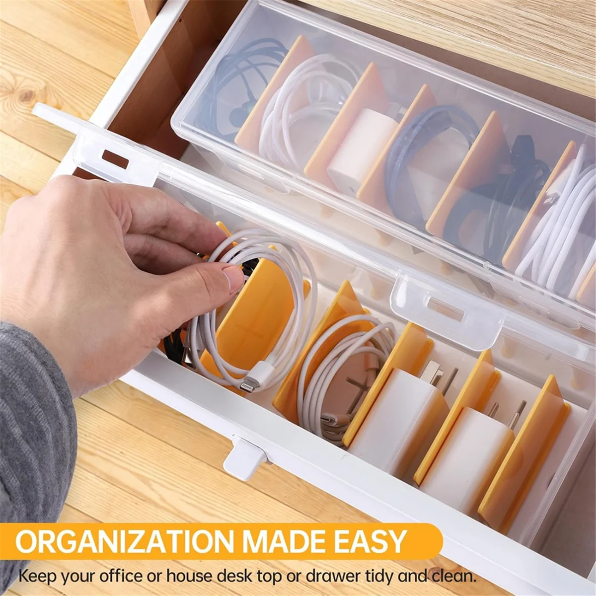 Cable Organizer Box with Lid a7