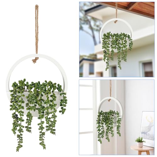 Artificial Hanging Succulents in Pot with Lanyard a7