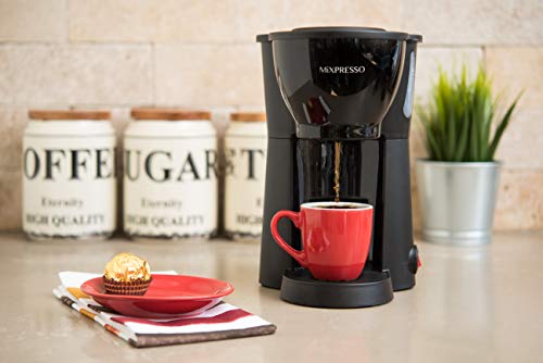 Mini Drip Coffee Maker with Brewing Basket, Black, One Cup Brew a7