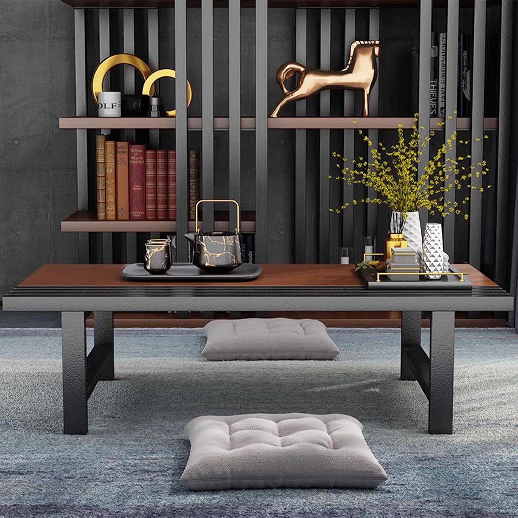 Japanese Floor Table 39.4in Rectangular Coffee Table for Living Room Tatami Dining a7