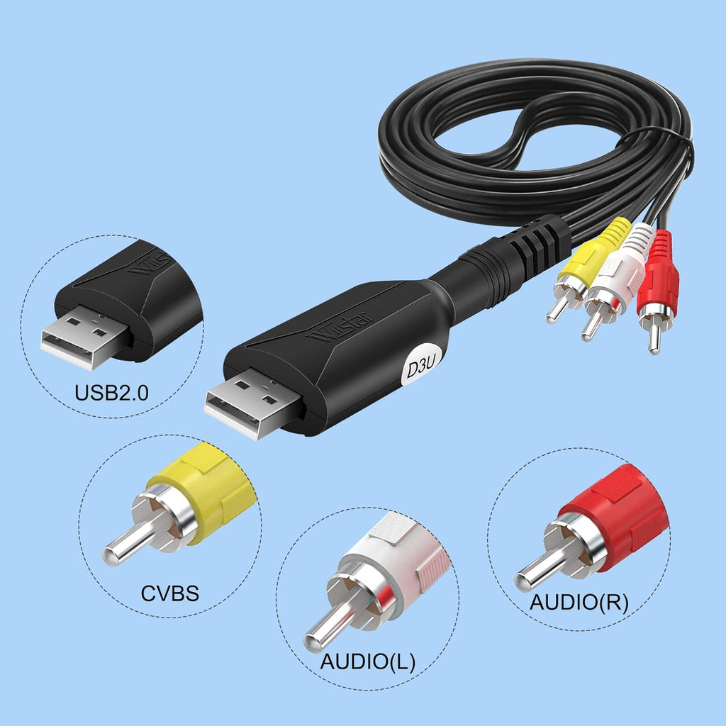 USB Video Capture Card RCA to USB Converter for PC a7