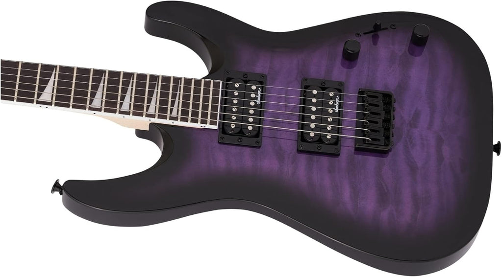 Jackson JS Series Dinky Arch Top JS32Q DKA HT Guitar Transparent Purple Burst Bundle with Molded Case k7q