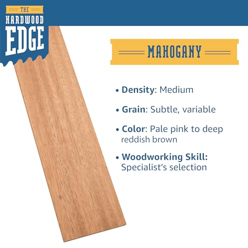 Mahogany Hardwood Planks 4-Pack for Crafts and Laser Engraving a7