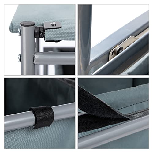Laundry Sorter with Ironing Board and Rolling 3-Bag Hamper a7k