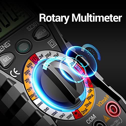 Digital Multimeter with Case, AC DC Voltmeter, Ohm Volt Amp Meter k9