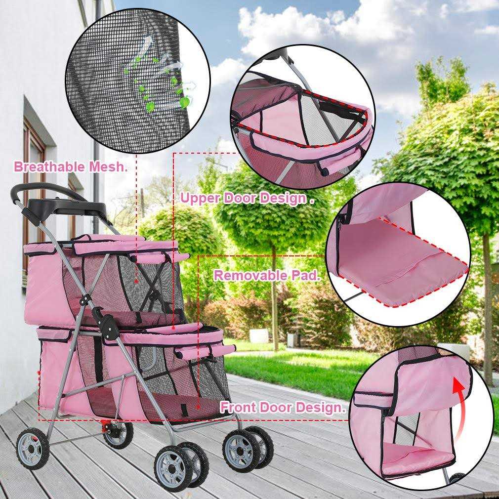 Dog Stroller for Small Medium Pets Carrier Bag a7