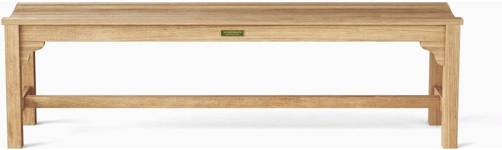 Teak Backless 3-Seater Bench a7