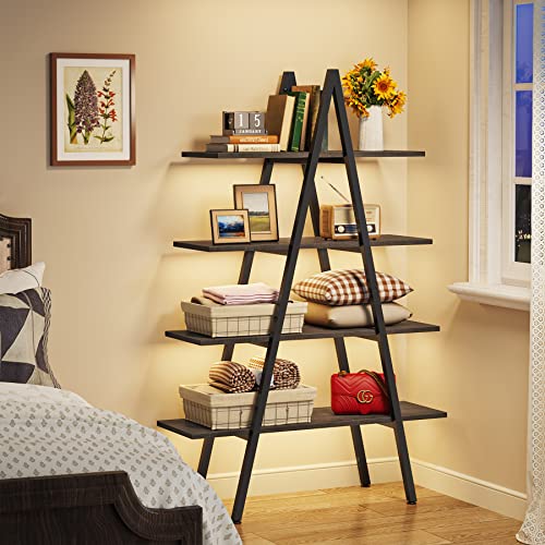 4-Tier A-Shaped Bookcase Ladder Shelf for Living Room k7m
