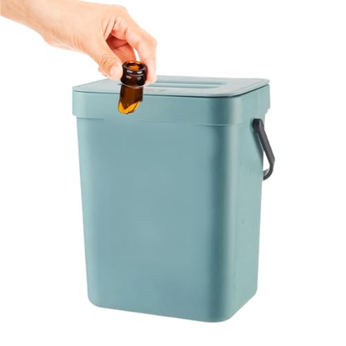 Folding Waste Bin with Lid and Handle for Kitchen Bathroom a7