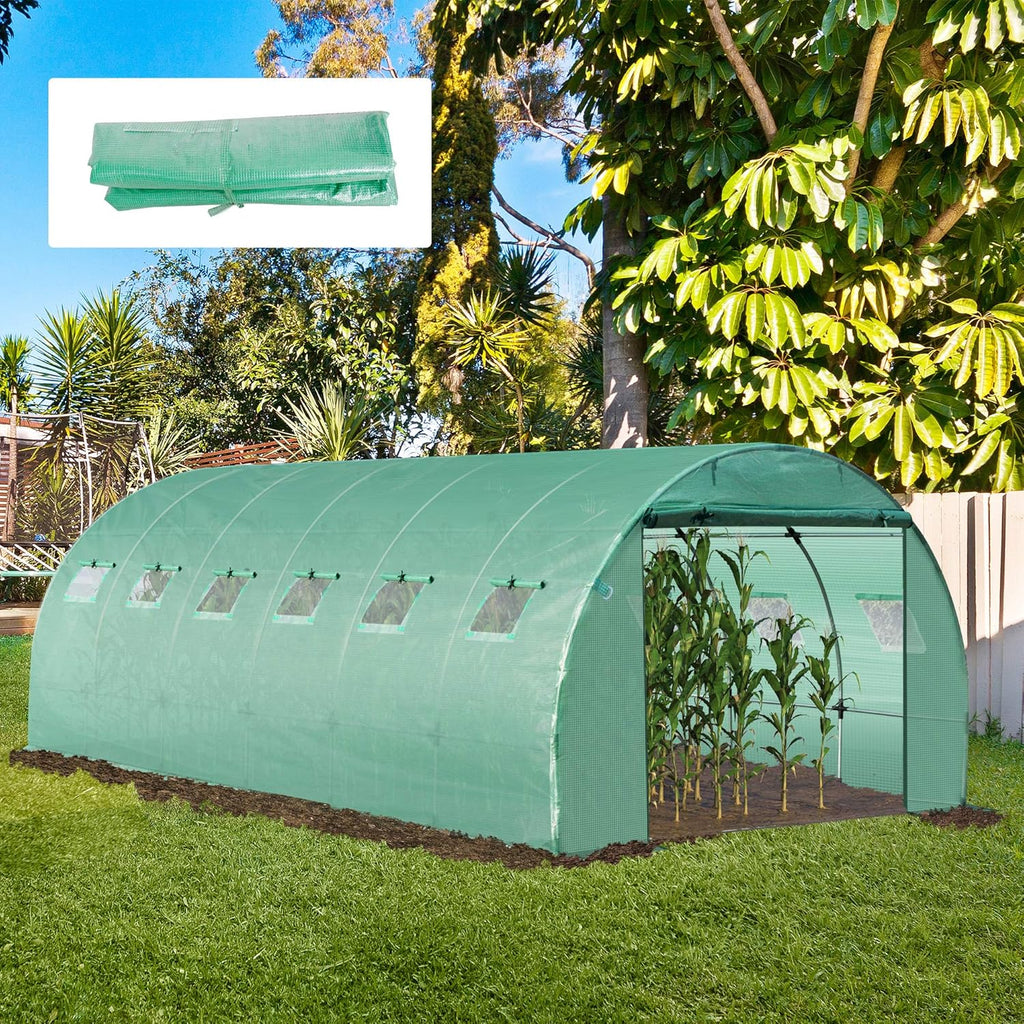 Greenhouse Cover Replacement 12 Windows Waterproof Tarp A7k